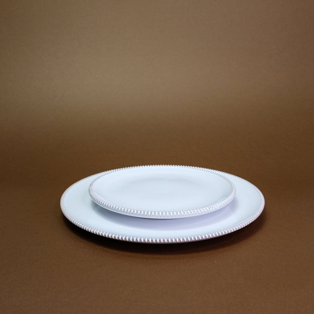 Piatto da frutta in ceramica salentina - nuvola