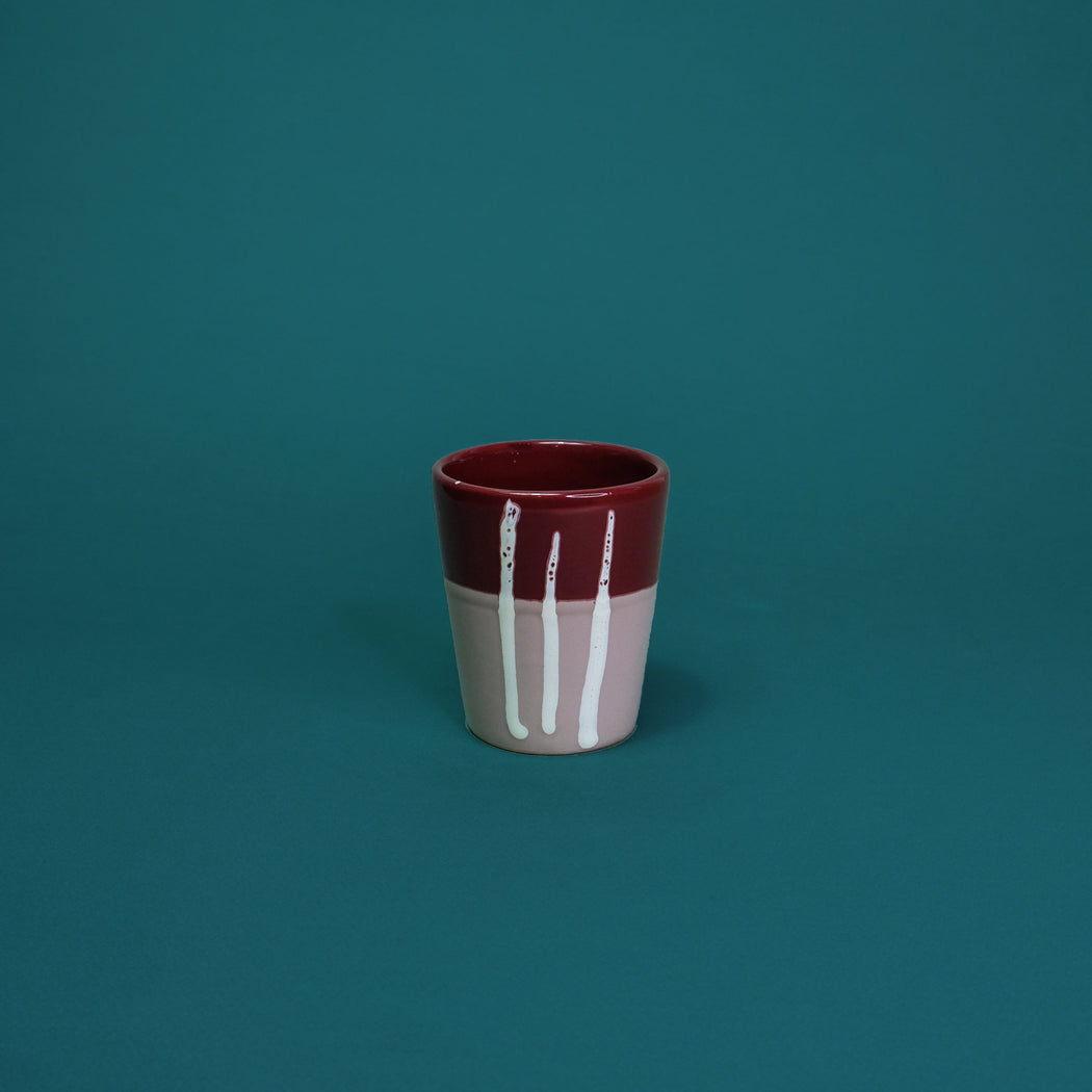 Bicchiere in ceramica salentina - tramonto