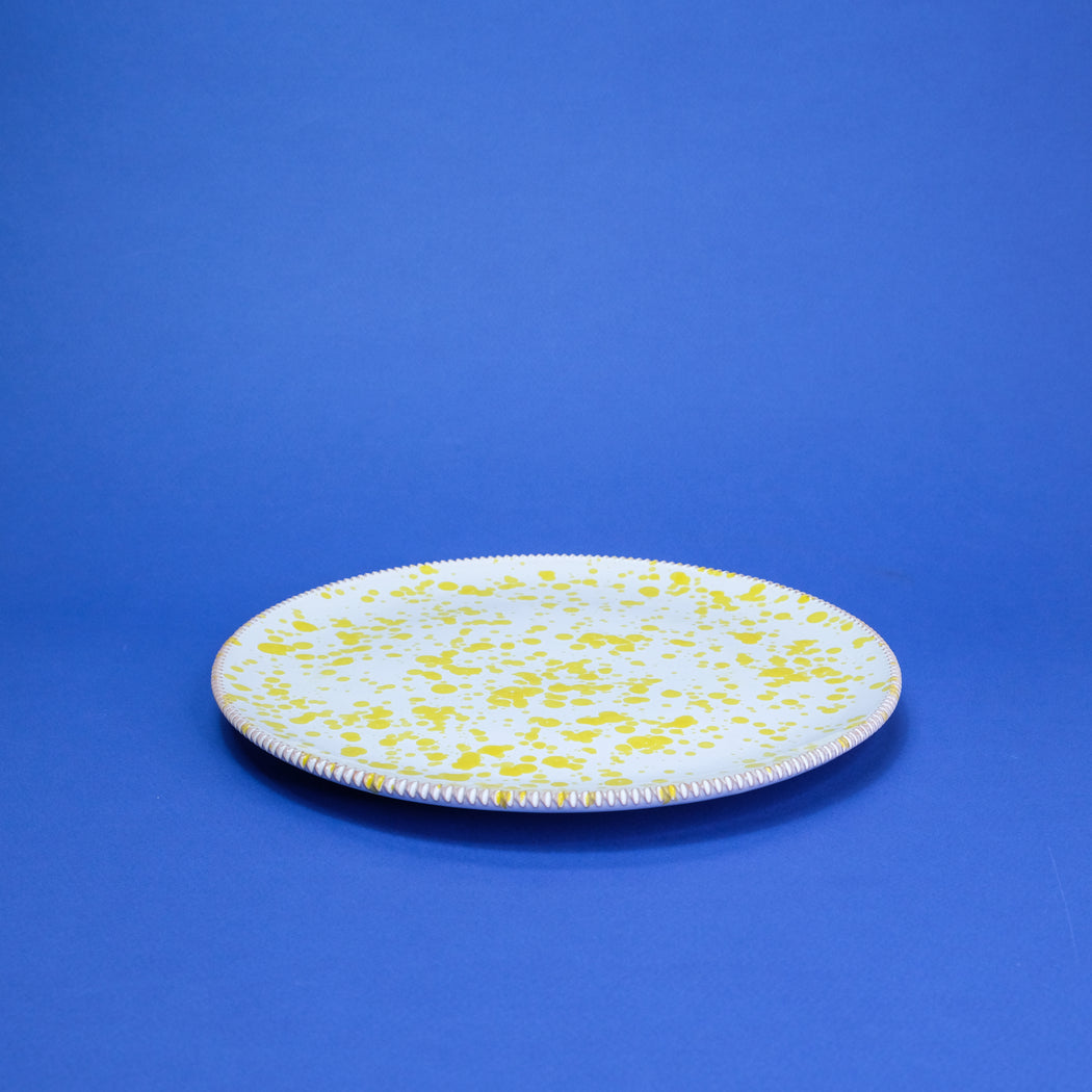 Dinner plate in Salento ceramic - lemon