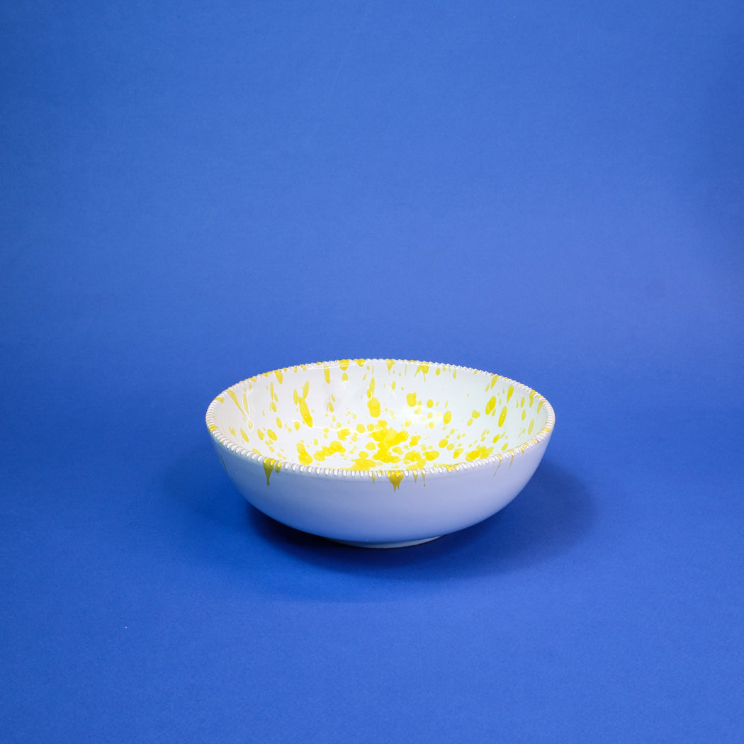 Piatto fondo in ceramica salentina - limone