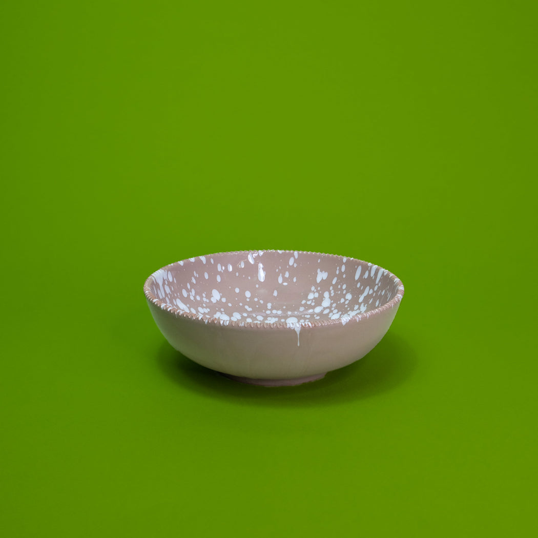 Piatto fondo in ceramica salentina - sabbia