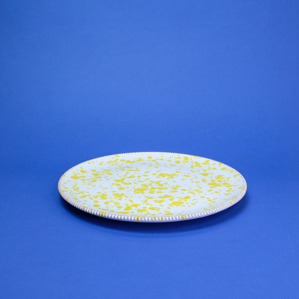 Piatto piano in ceramica salentina - limone